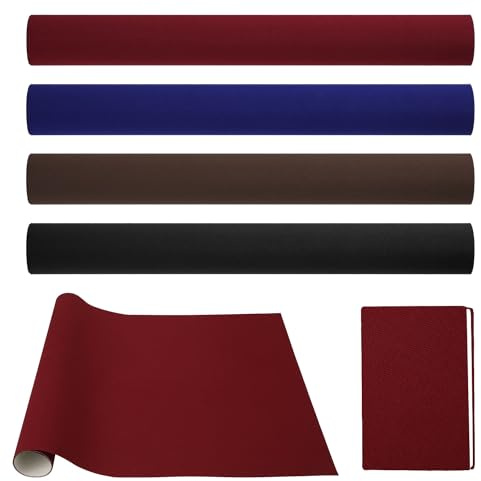 4 Pièces Tissu de Livre, 102x41cm Tissu de Livre pour Reliure de Livre Couverture de Livre en Tissu Surface et Support en Papier Protecteur pour Album Scrapbooking Bricolage (4 Couleurs)