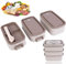 ONEVER Bento Lunch Box, Stackable Lunch Box Bento Boxes with 3 Layer and Compartments, Leak Proof Lunchbox for Adults Kids Men Women Student School Office, Microwave Dishwasher Safe Available