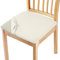 Fundas para Sillas de Comedor Elásticas Lavable Extraíble Modernas Protectores de Silla sin Respaldo para Cocina (Beige)
