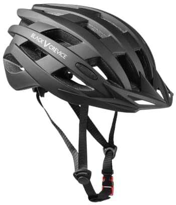 BLACK CREVICE Casco da bicicletta per adulti I Allround | Casco da ciclismo da uomo e da donna I MTB, casco da bicicletta, traspirante, misura regolabile