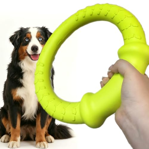 LaRoo Unzerstörbare Schwimmende Hundefrisbee für Mittelgroße Hunde - Robuste Gummischeibe, Sommer Training & Fitness, Agility Spielzeug (Grün)