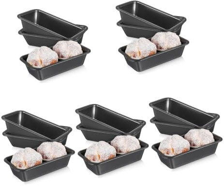 PRETYZOOM 5 Set Di Utensili Per La Cottura Del Pane Teglia Per Plumcake in Acciaio Al Carbonio Rivestimento Antiaderente Facile Da Pulire Per Torte Pane E Sandwich 3 Pezzi * 5