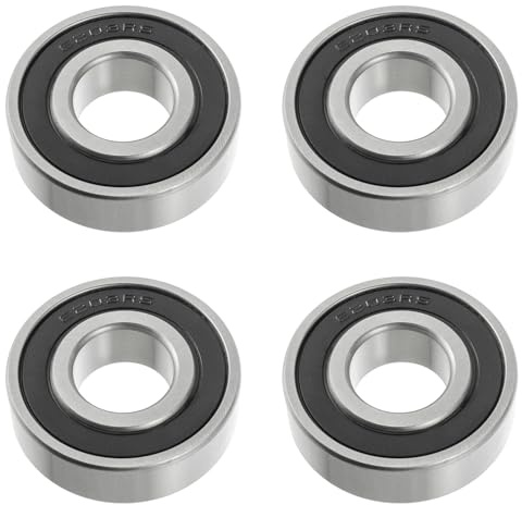 HUAREW 4 Pcs 6203 2RS, 17 x 40 x 12mm Doppelt Geschirmte Rillenkugellager