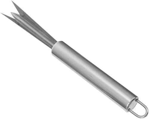 Silver Pineapple Eye Peeler Remover Tool, Multipurpose Pineapple Eye Clip,Pineapple Eye Cutter V Shape Stainless Steel Pineapple Eye Peeler Remover for Home Kitchen