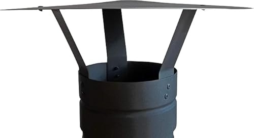 FOXY METAL FABRICATION CHIMNEY CAP,RAIN CAP,CHIMNEY COWL TO FIT 5''/25MM FLUE PIPE,STOVE PIPE/SINGLE WALL FLUE PIPE ONLY,BE SURE TO MEASURE YOUR PIPE BEFORE PURCHASE.