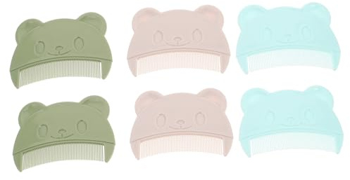 BAZEITFLOW 6pcs Hair Care Combs Shaped Fine Tooth Combs for Cradle Cap Treatment and Hair Grooming for Newborns Lightweight and Soft for Sensitive Scalp Care