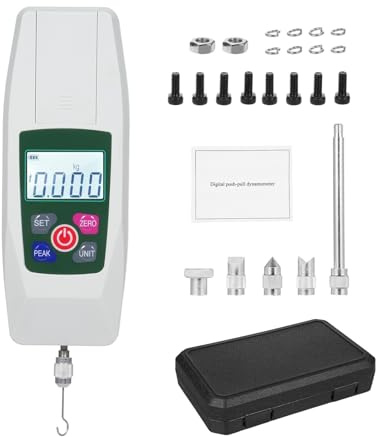 Misuratore di forza digitale KF-500 Dinamometro con display digitale Misuratore di tensione ad alta precisione for di trazione Campo di misura 500N 50kg 110lb 1800oz(KF-500)