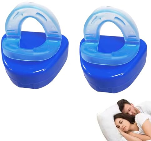 Snorva Anti-Ronflement, Embout Buccal Pour L'apnée Du Sommeil, Protège-Dents Anti-Ronflement En Matériau Alimentaire, Protège-Dents Silencieux Pour Un Sommeil Silencieux (2 Pcs, As show)