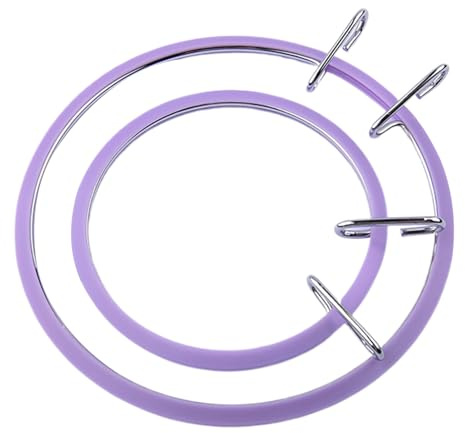 Metal Spring Embroidery Hoop, Spring Tension Embroidery Ho-ops, Sewing Tension Shed, 2 Pieces, Adjustable Design, Multi-Purpose Craft Tool, Ideal for Creative Projects