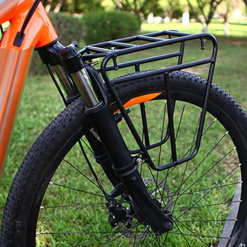 Fahrrad Gepäckträger Vorne, Gepäckträger Vorne, Touren-Gepä-ckträger Fahrräder Fahrrad-Gepäcktr-äger Aus Stahl Für Straßenfahr, Für Camping Outdoor Rucksack Fahrradabenteuer Familienausflüge
