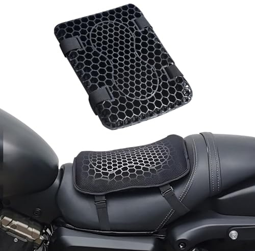 Cuscino Sella Moto per Triumph Speed Triple 1050, Cuscino di Seduta in Gel Ammortizzatore a Nido d'Ape 3D Comodo Traspirante Cuscino per Sella da Gel Moto