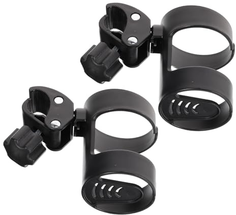 Ipetboom 2 piezas Portavasos Ajustable Rotativo para Andador y Silla de Ruedas Soporte para Bebidas Cochecito Portátil y Fácil de Instalar para Ancianos y Adultos