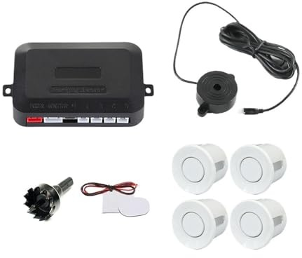 Assist Sensori Parcheggio Kit sensori di parcheggio per auto 4 sensori Cicalino 22mm Radar di retromarcia Indicatore di sonoro Indicatore di sonda 12V
