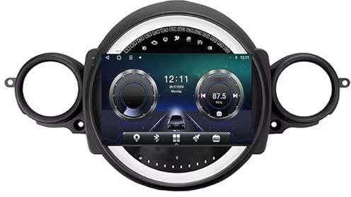 Android 15 Radio Coche Pantalla Táctil 9 Pulgadas para BMW Mini R56 R60 2007-2015 Conectar y Usar Navegación GPS Control del Volante 4G WiFi FM Am RDS Enlace Espejo con Bluet HM602 4 Core WiFi 1+32GB