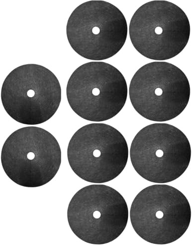 MINAOLULUS 10 Pezzi Telo Pacciamatura Traspirante Biodegradabile per Giardino e Frutteto, Tessuto Controllo Erbe Foro 4 Cm, Copertura Terreno Resistente per Serra e Aiuole, Diametro Esterno