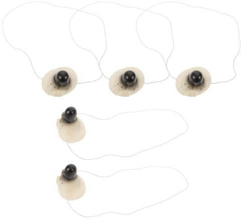 LAPYAPPE Faux Nez de Souris Accessoires pour Costume de Fête Lot de 5 en Vinyle Réalistes, Confortables à Porter Halloween et Mardi Gras pour Garçon et Filles