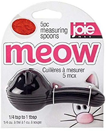 Joie Meow Cat Measuring Spoons, Black