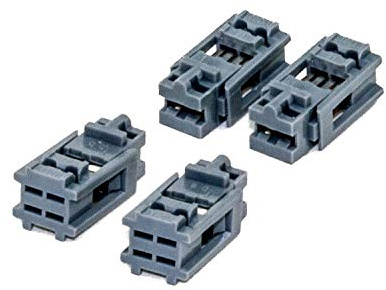 ML-Train Randverbinder-Stecker 2-polig 4 Stück - Verbindung für Kabel und | Decoder - Gartenbahn Spur G Zubehör