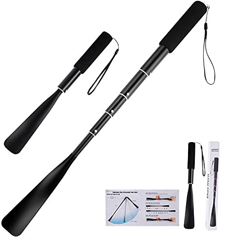 JJDPARTS 36,8 cm - 94 cm ausziehbarer Schuhlöffel, langer Griff, Aluminium-Schuhlöffel, für Herren, Damen, Kinder, Senioren