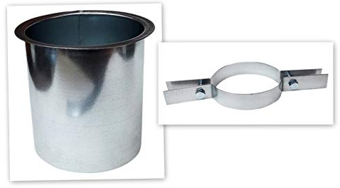 FOXY METAL FABRICATION Chimney Flexible Flue Liner Top Insert And Clamp To Fit 5 Flue Liner