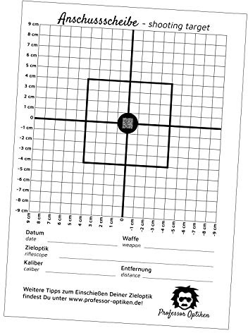 Professor Optiken 2er-Set Anschussscheibe/Zielscheibe für Nachtsichtgeräte - 2X 10er-Pack zum Einschießen/zum Überprüfung der Treffpunktlage von Nachtsichtvorsatzgeräte - ideal für Jäger