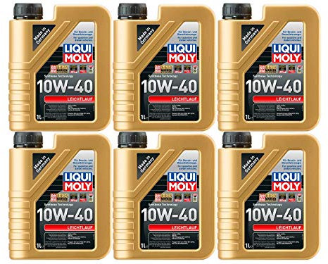 6X Original Liqui Moly 1L Leichtlauf 10W-40 Motoröl Motorenöl Öl Oil Motoroil