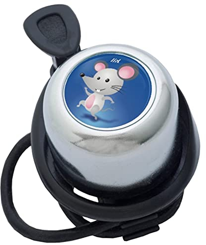Liix Scooter Bell neu 2021 Maus Chrom Fahrradklingel für Kinder und Erwachsene Elefanten Design und mit Flexibler Gummizug Montage