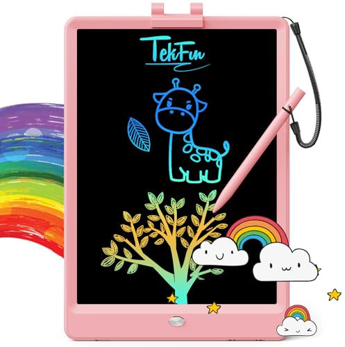 TEKFUN Kids Toys 8.5 Inch LCD Writing Tablet, Back to School Season & Birthday Gifts, Outdoor & Educational Toys (Pink)