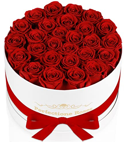 Perfectione Roses 27 Roses in a Box, Mothers Day Rose, Preserved Flowers for Her, Flowers for Delivery Birthday Gifts for Women (Red)