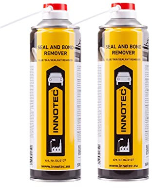 2Stück Innotec Seal and Bond Remover Klebstoff- & Dichtmassenentferner - Etikettenentferner 500 ml Spraydose - Etikettenlöser - Entfernen von Klebstoffresten, Dichtmassenresten, Teerspritzer, Baumharz
