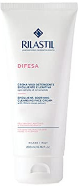 Rilastil Difesa Crema Viso Detergente Emolliente e Lenitiva, Detergente in Crema Delicato, per Pelle Sensibile, Confezione da 200 ml