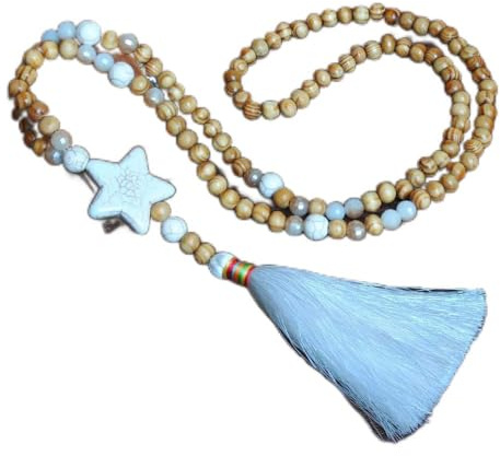 Damen-Halskette Mit Quaste Anhänger Lange Sweater Kette Holzperlen Kette Retro Kleidung Anhänger Kopfschmuck Böhmen Halskett Bunt Kristall Bead Schnur Kette 81cm