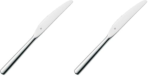 WMF Boston Menümesser mono 22,6 cm, Monobloc-Messer, Tafelmesser Cromargan Edelstahl poliert, glänzend, spülmaschinenfest (Packung mit 2)