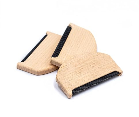 LZGOPE Cashmere Comb Sweater Planer Wool Comb Wooden Pilling and Lint Picker Manual Portable Clothing Brush Tool for Clothing Pilling Knitwear Wool Scarf Wool Coat Pants Care (3 pcs)