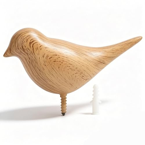 Ganchos Para Abrigos En Forma De Pájaro, Decoración Artística Decorativa De Pájaros Montada En La Pared, Colgador De Bolsa De Toalla, Resinas De Entrada, Gancho De Toalla De Pájaro (grano de madera)