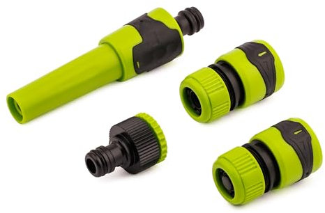 MIVOS Attrezzatura di base con parti di collegamento per tubo da 1/2 (13 mm) - Kit di irrigazione con ugello spray - Raccordo rubinetto - Raccordo tubo - Kit di avviamento per irrigazione