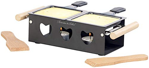 Rosenstein & Söhne Camping Raclette: Teelicht-Raclette für 2 Personen, Versandrückläufer (Kleines, für Tisch, Grill)