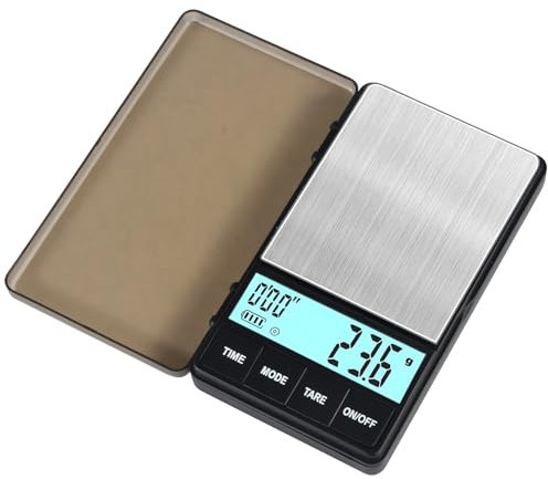Kaffeewaage mit Timer und elektronische Küchenwaage für Lebensmittel, Kaffee, Schmuck, Medizin