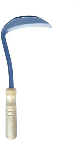 KOOYORK Gardening Hand Tools, Garden Hoe for Weeding, Japanese Weeding Sickle, Left Hand Scythe Tool for Grass Cutting