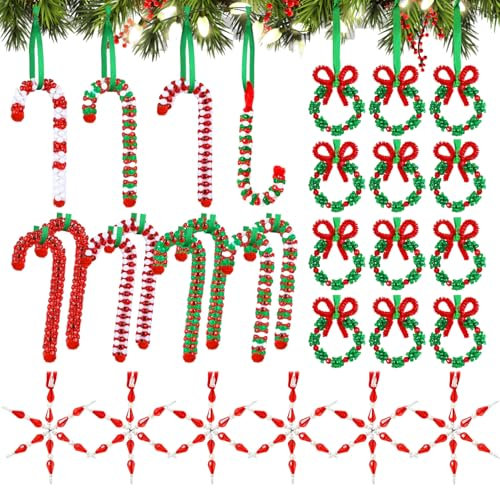 30 Pezzi Fai Da Te Decorazioni per Albero di Natale - Addobbi Natalizi per Albero