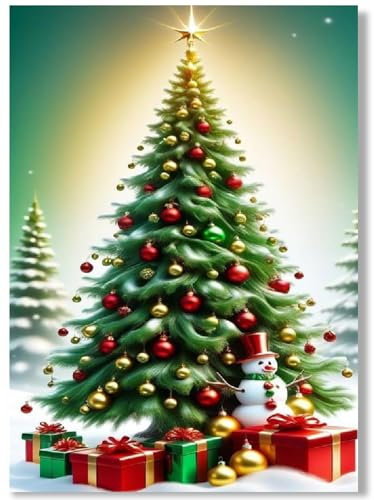 Yiminu.DS Diamond Painting Weihnachten Erwachsene Neu, 5D Weihnachten Weihnachtsdekoration Diamont Painting Bilder Diamant Painting Bastelset Basteln Mädchen, 30CM X 40CM, 1PCS