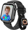 Minilandia Montre Connectée Enfant 4G, Montre Enfant GPS Telephone avec SIM SOS, Bracelet GPS, Chat, Appel Vidéo, Mode Classe, Sommeil, Podomètre, Réveil, Smartwatch pour Garçons Filles Cadeau, Noir