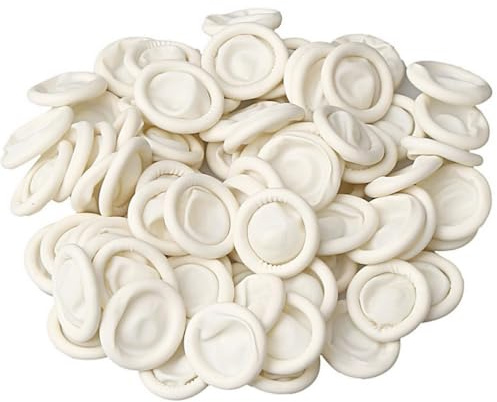RIKWOG Finger Cot, Medium Finger Protectors Latex Anti-Static Finger Covers, Finger Tip Protect Keeping Dressing Dry and Clean Disposable Finger Gloves White(approxi 135pcs)