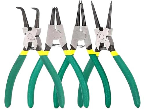 Juego De Alicates Para Anillos Elásticos | Juego De Alicates Para Anillos De Seguridad | Alicates Para Anillos Elásticos Internos Con Mordaza Recta | Pinza Multifuncional De Resorte | Pinza Recta Para