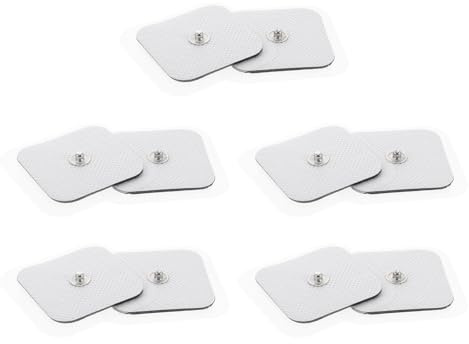 FRCOLOR 10 Stück Selbstklebende Physiotherapie Elektrodentherapie Pads 4x4cm aus Vliesstoff zur Schmerzlinderung und Muskelentspannung für Rücken und Körper