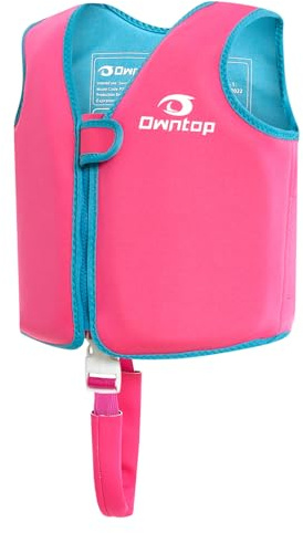 Owntop Chaleco de Natación para Niños – Chaqueta de Natación Ligera para Aprender a Nadar | Ayuda de Natación para Niños Pequeños con Cómoda Correa para la Entrepierna | Chaleco de Flotabilidad