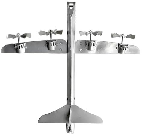Molilla de viento del avión - Dirección de viento Aíndico, Spinner de viento de metal | Avión de metal plano | Decoración de la ruleta del molino de viento decoración de meteorólogo al aire libre para