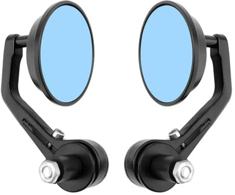 ZGVGFAFLPQ Specchietti Laterali Manubrio Specchietti Retrovisori Universali da Manubrio da 7/8 per Moto Rotondi per estremità del Manubrio Accessori per Moto Maniglia Motociclo Specchietto