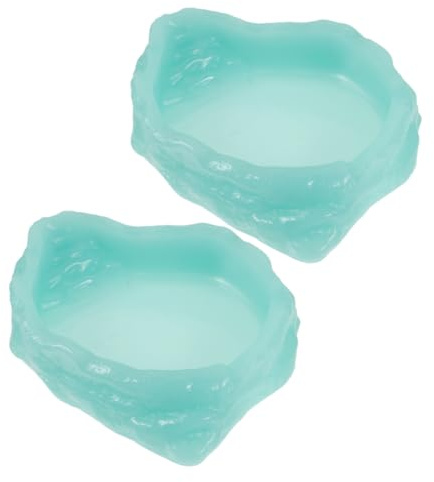 Abaodam 2stücke Wasserschüssel für Reptilien Futter und Wassernapf aus Kunstharz zum Trinken und Fressen für Haustiere Wie Igel Vögel und Echsen Leicht Robust und Spülmaschinengeeignet