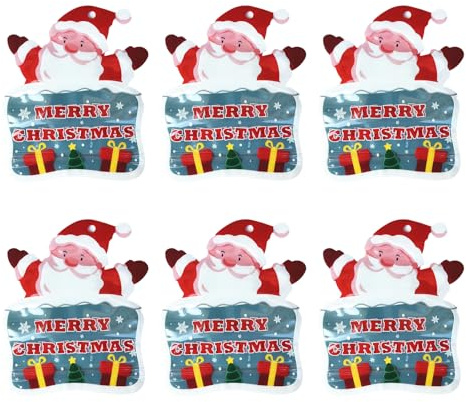 FIRSTXIU Packung Von 6 Weihnachtsgeschenkbeuteln Stilvolle Kunststofftasche Für Urlaubszeitpunkte Packing Geschenkbeutel Family Gathering Supplies Plastik Geschenkbehälter